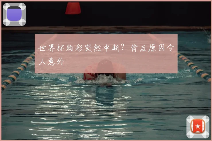 世界杯购彩突然中断？背后原因令人意外
